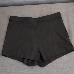 High Waist Black Tailored Shorts